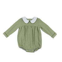 Christmas Toile and Stripe Boys Channing Classic Long sleeve Bubble