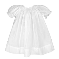 Heirloom Daygown Set with Wave Smocking & Matching Bonnet