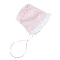 Paty Knit Bonnet with Eyelet Trim