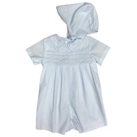 Light Blue Smocked Shortall