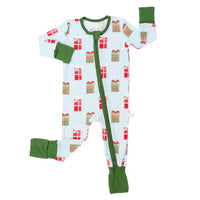 Boys Under the Tree Double Zipper Romper
