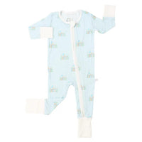 Boys Gingerbread Cottage Double Zipper Romper