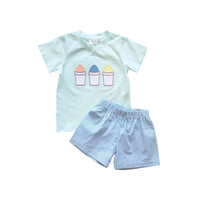 Boys Sweet Treat Short Set in Blue