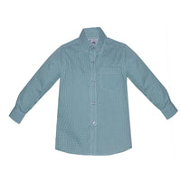 Green checkered shirt on a white background