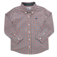 Boys Long-Sleeve Dress Shirt in Red, Navy, Brown by Southbound