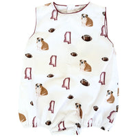 Boys Sleeveless Maroon & White Bulldog Bubble
