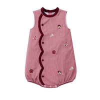 Claire Maroon & White Bulldog Scallop Bubble by Krewe Kids