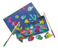 Colored Fish Magnetic Fishing Game by Djeco