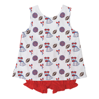 Girls Varsity Red & Blue Blaire Bow-Back Set