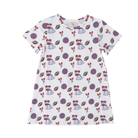 Girls Varsity Red & Blue Susie Swing Dress
