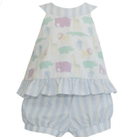Girls Elle Zoo Print Bloomer Set