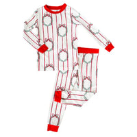 Poinsettia Wreath Loungewear Set