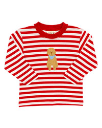 Goldendoodle Long-Sleeve Striped Tee