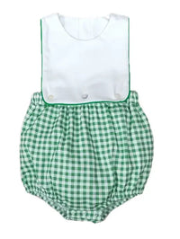 Boys Green Checks Sunsuit