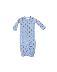 Newborn Flying Ducks Gown in Blue