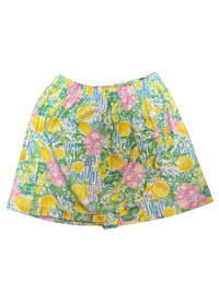 Girls Lemons & Spring Flowers Skort