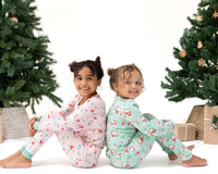 Golfing Santa & Elves Loungewear Set in Green