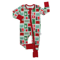 Boys Letter to Santa Zipper Romper by Hamner Hill