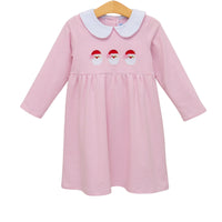 Girls Santa Trio Dress in Pink by Trotter Street Kids
