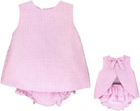 Pink Seersucker Popover Set