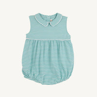 Sleeveless Bradford Bubble in Turks Teal Stripe