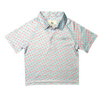 Boys American Flag Classic Polo in Blue
