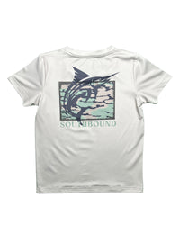 Youth Camo Fishing Performance T-Shirt in Sand