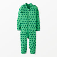 Boys Mini Ribbit Two-Way Zip Sleeper in Green